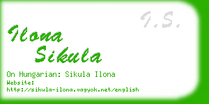 ilona sikula business card